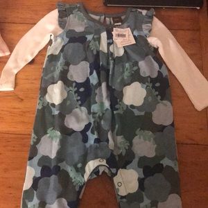 Tea Collection Romper floral camo